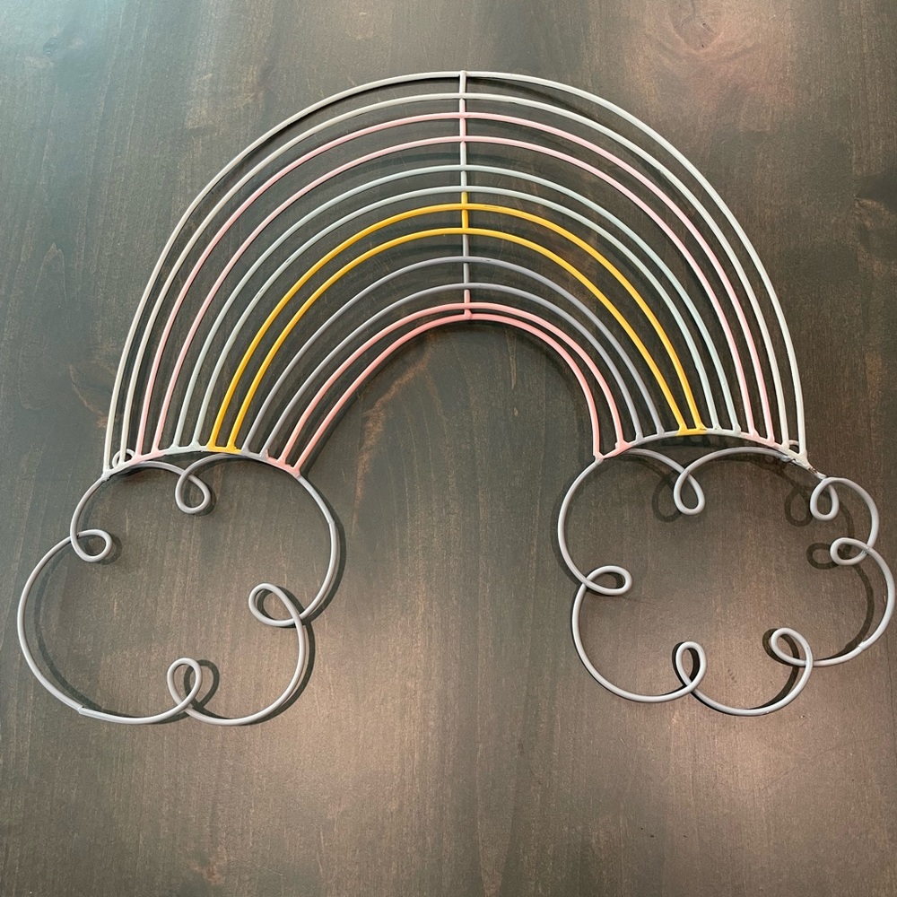 Metal rainbow wall hanging decoration